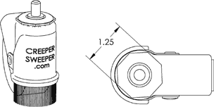 top schematic view of creeper sweeper self sweeping caster