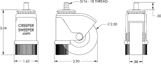 schematic drwings of the creepwer sweeper self sweeping caster